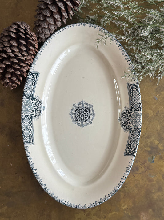 Elegant Antique French Platter in Holiday Gift Box – Perfect Christmas Present