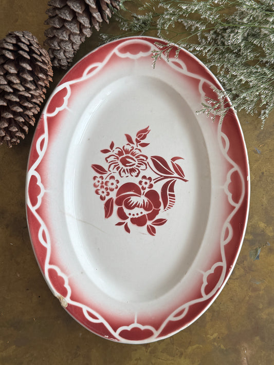 Elegant Antique French Platter in Holiday Gift Box – Perfect Christmas Present