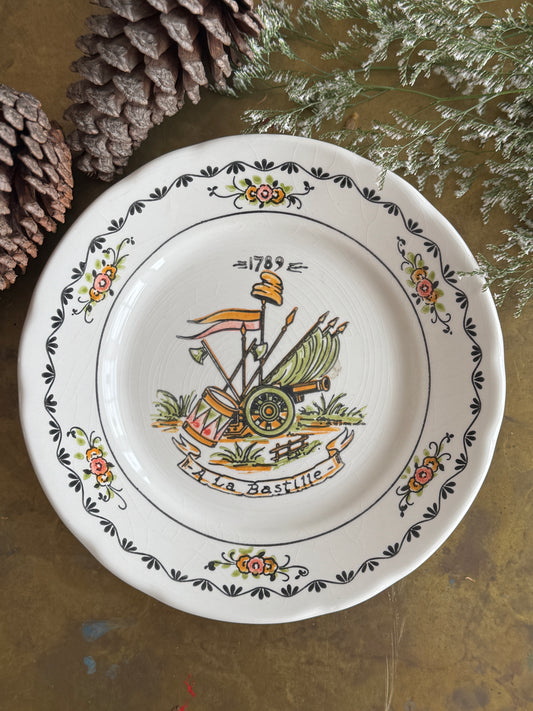 Elegant Antique French Plate in Holiday Gift Box – Perfect Christmas Present