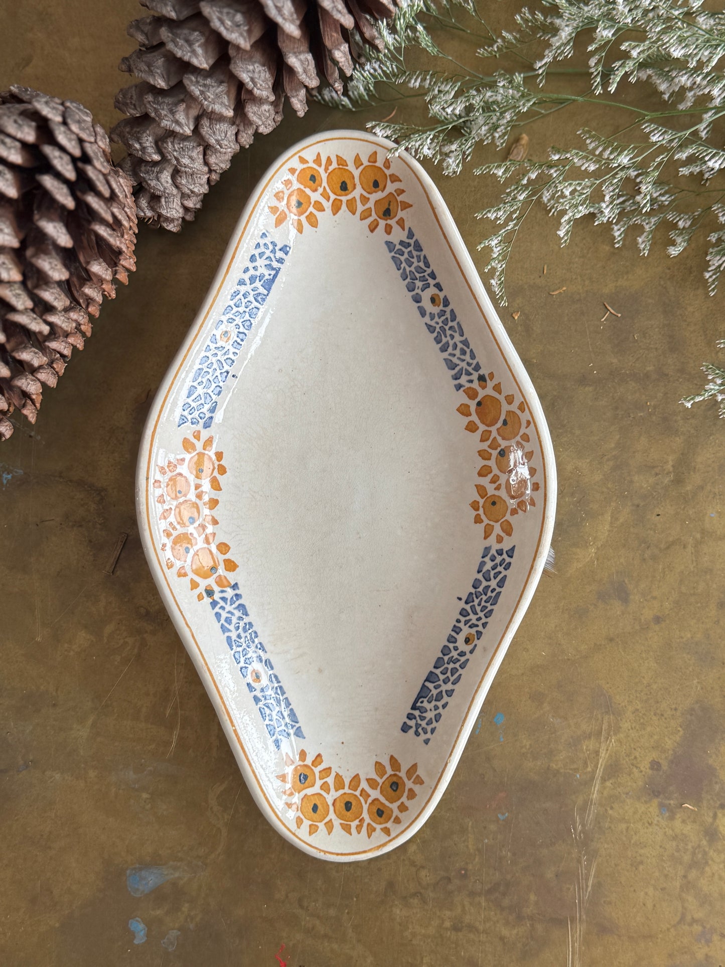 Elegant Antique French oval dish in Holiday Gift Box – Perfect Christmas Present