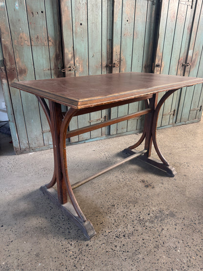 Vintage French Bentwood Bistro Table from Paris