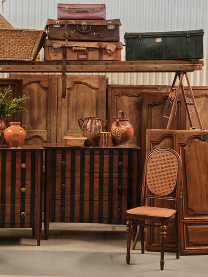 Vintage French Leather Suitcase from Annecy