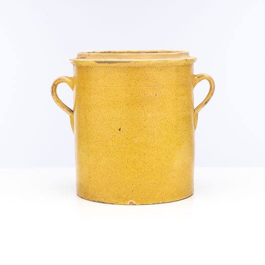 Vintage French yellow glazed pot from Provence