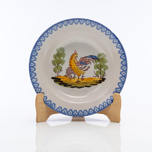 Vintage French Hand painted “Coq” Plate