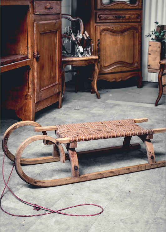 Characterful vintage alpine sleigh from the French Alps