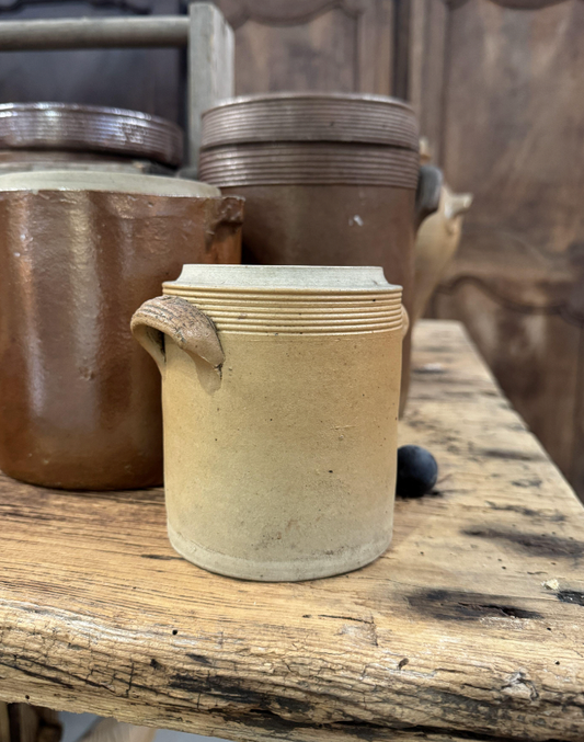 A lovely petite French small confit pot from province