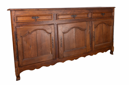 Antique French Oversized Walnut Sideboard from Provence