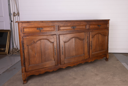Antique French Oversized Walnut Sideboard from Provence