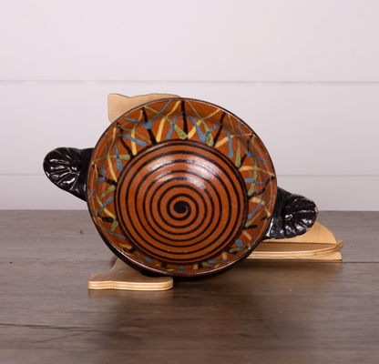 Vintage French dark glazed bowl from Provence