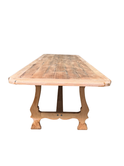 Vintage Spanish mission style table in a baltic pine