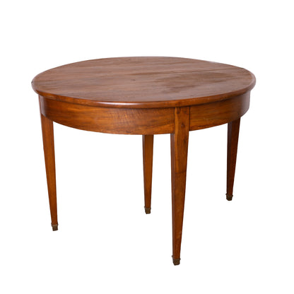 Vintage French Cherrywood demi-lune extendable hall table from Provence.