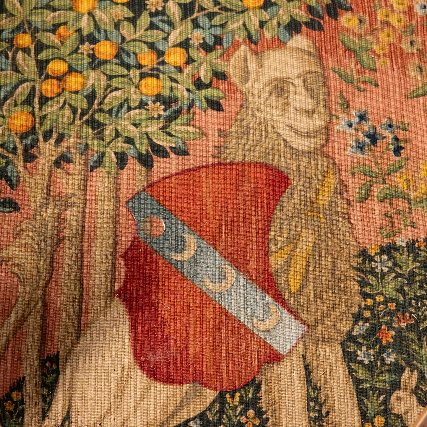 One of a kind 19th century reclining orangerie chaise with old tapestry upholstery