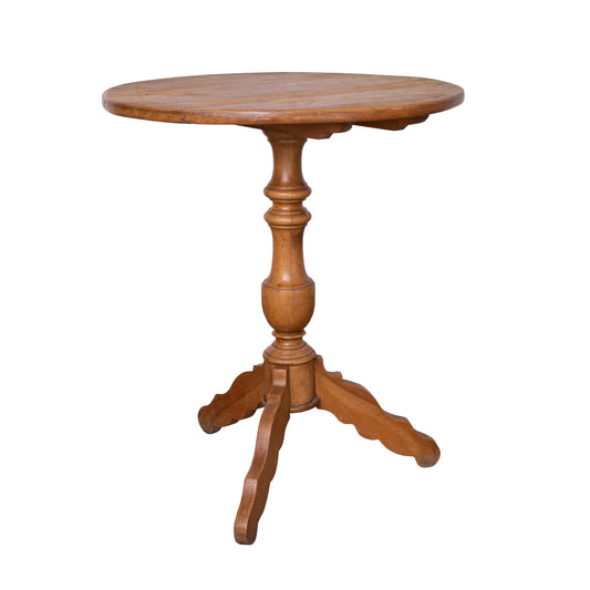 Lovely Vintage French Gueridon pedestal table with tilting top from Provence