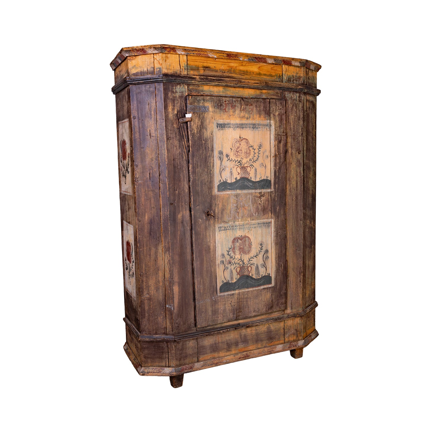 A rare and Beautiful Early French Folk Art Armoire from Ils Sur la Sorgue