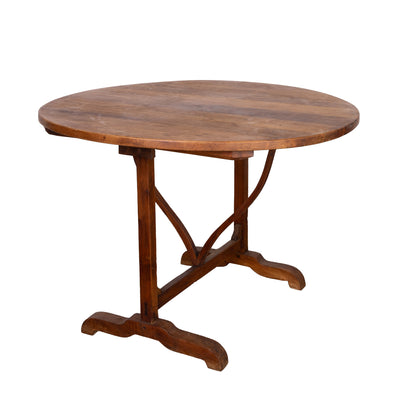 Antique French oak vigneron wine tasting table from a chateau near Annecy