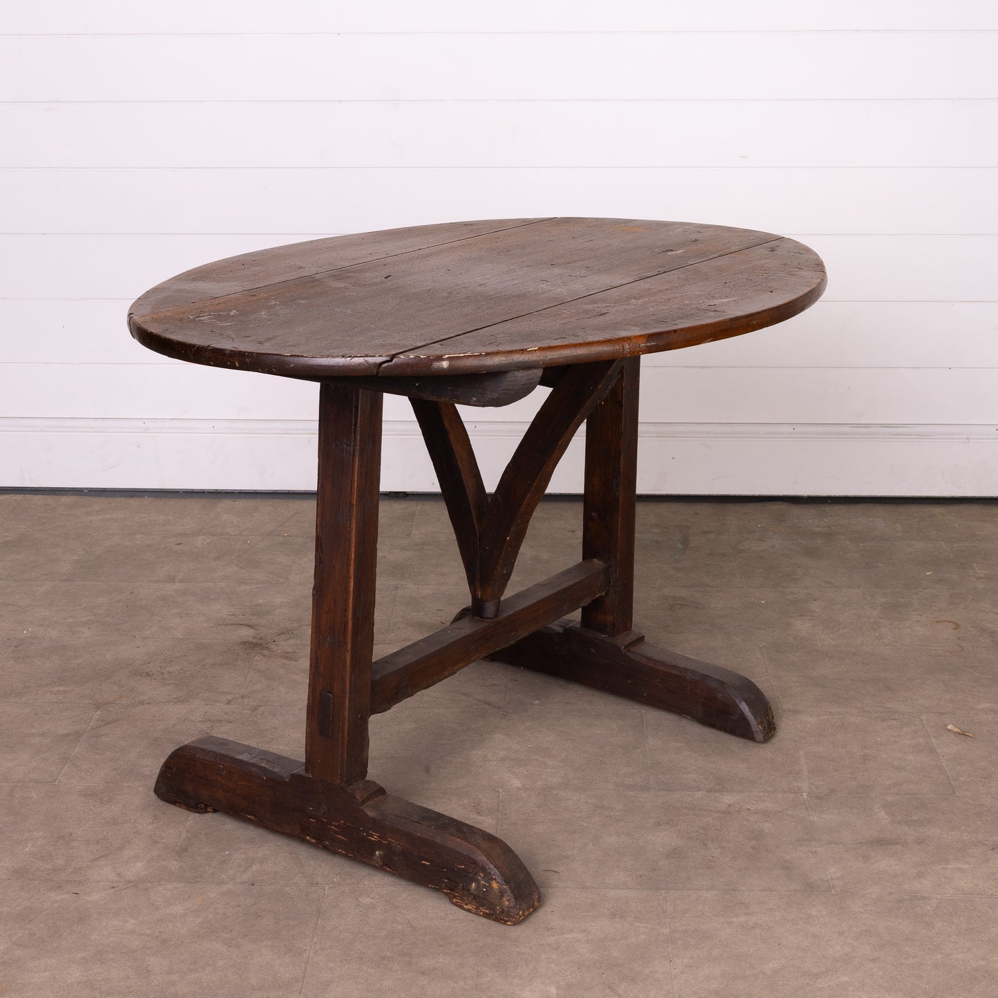 Very old Antique French vigneron wine tasting table from a chateau near Annecy