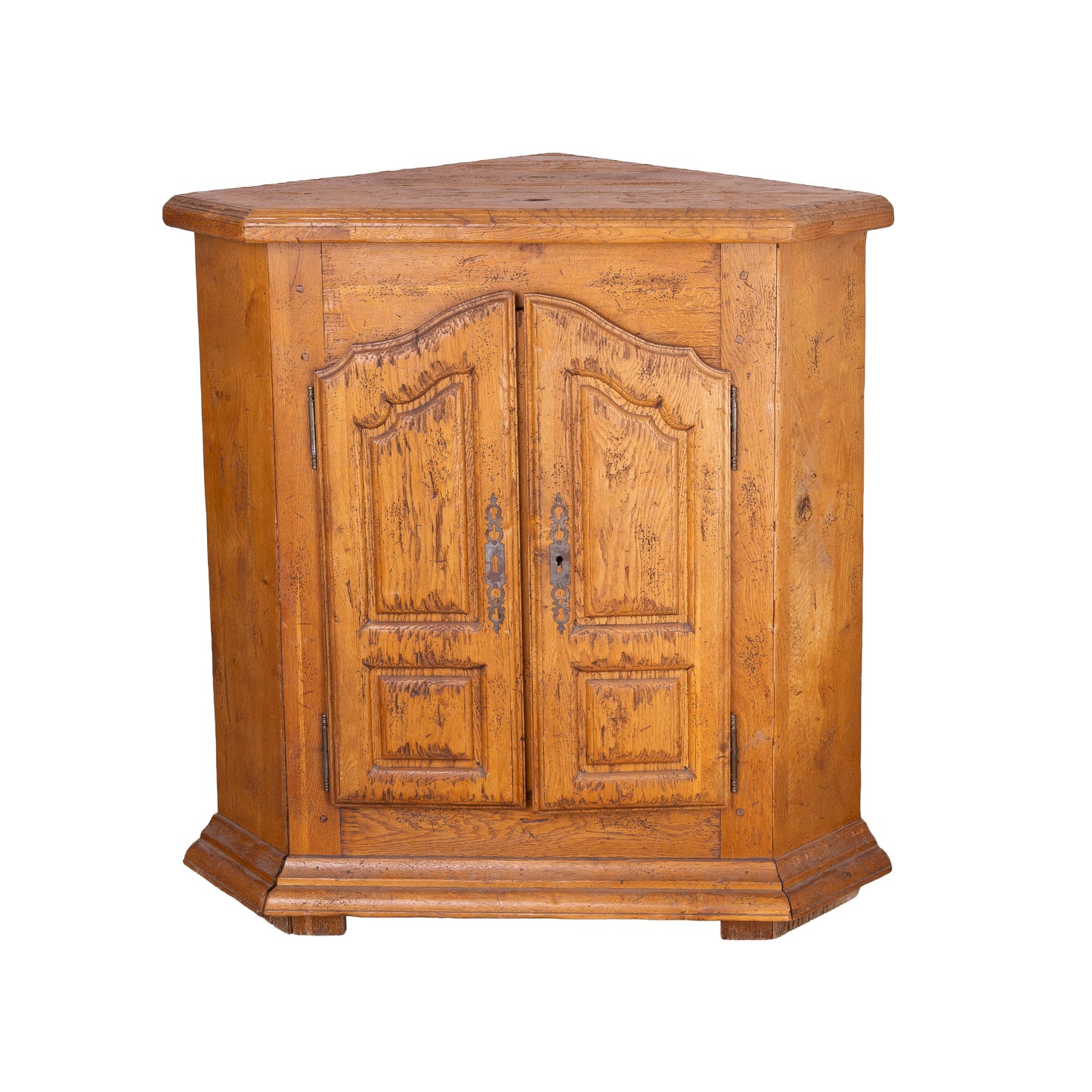 Beautiful, rare and very old Antique French Corner cabinet from Provence with lovely aged timber and great condition