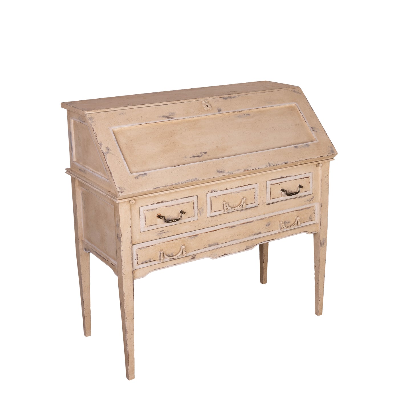 Vintage French writers desk with drop down table and ample storage from a 5* hotel in Courchevel