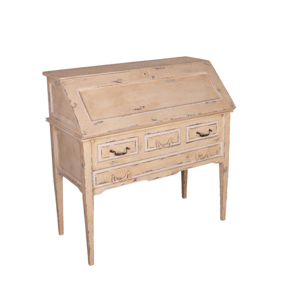 Vintage French writers desk with drop down table and ample storage from a 5* hotel in Courchevel