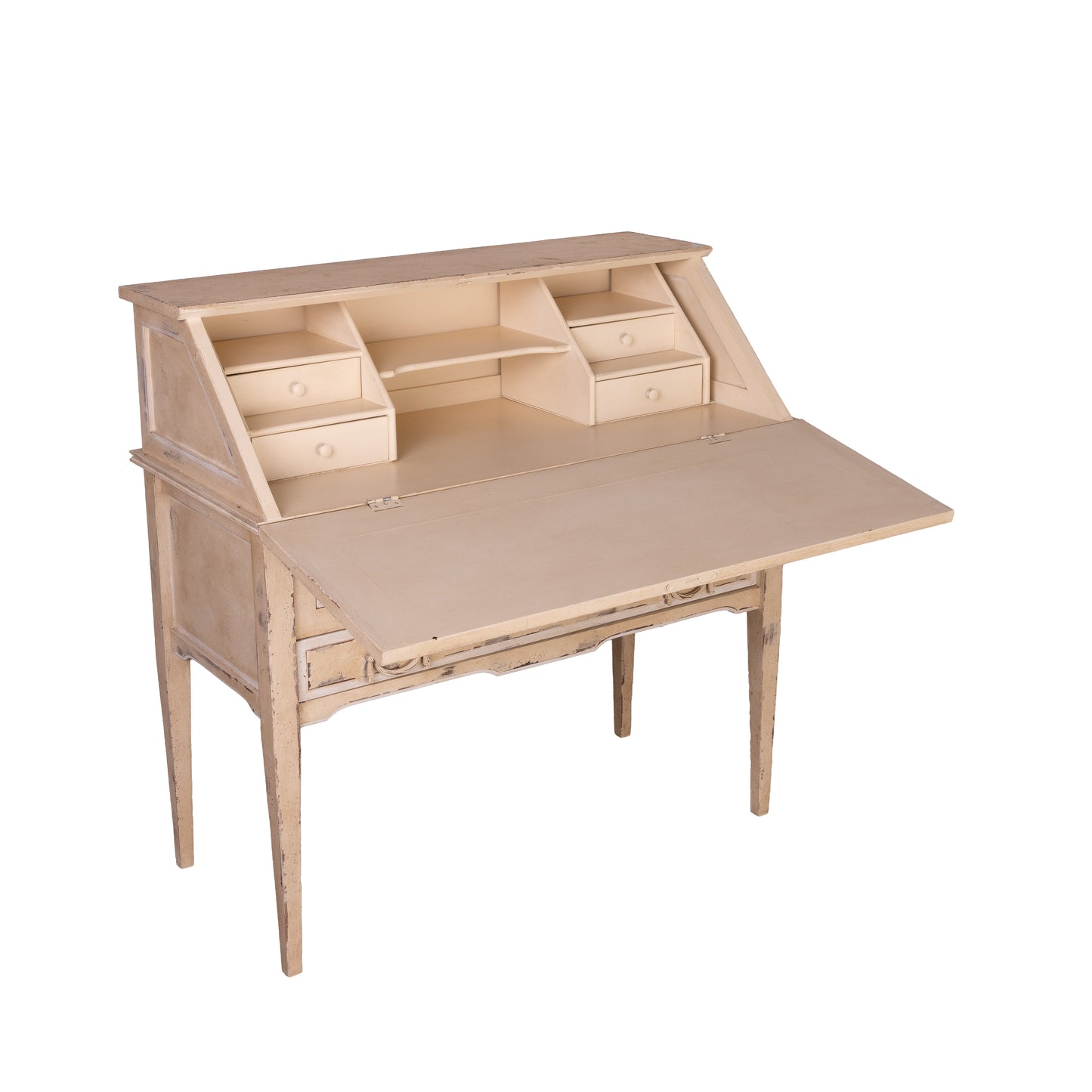 Vintage French writers desk with drop down table and ample storage from a 5* hotel in Courchevel