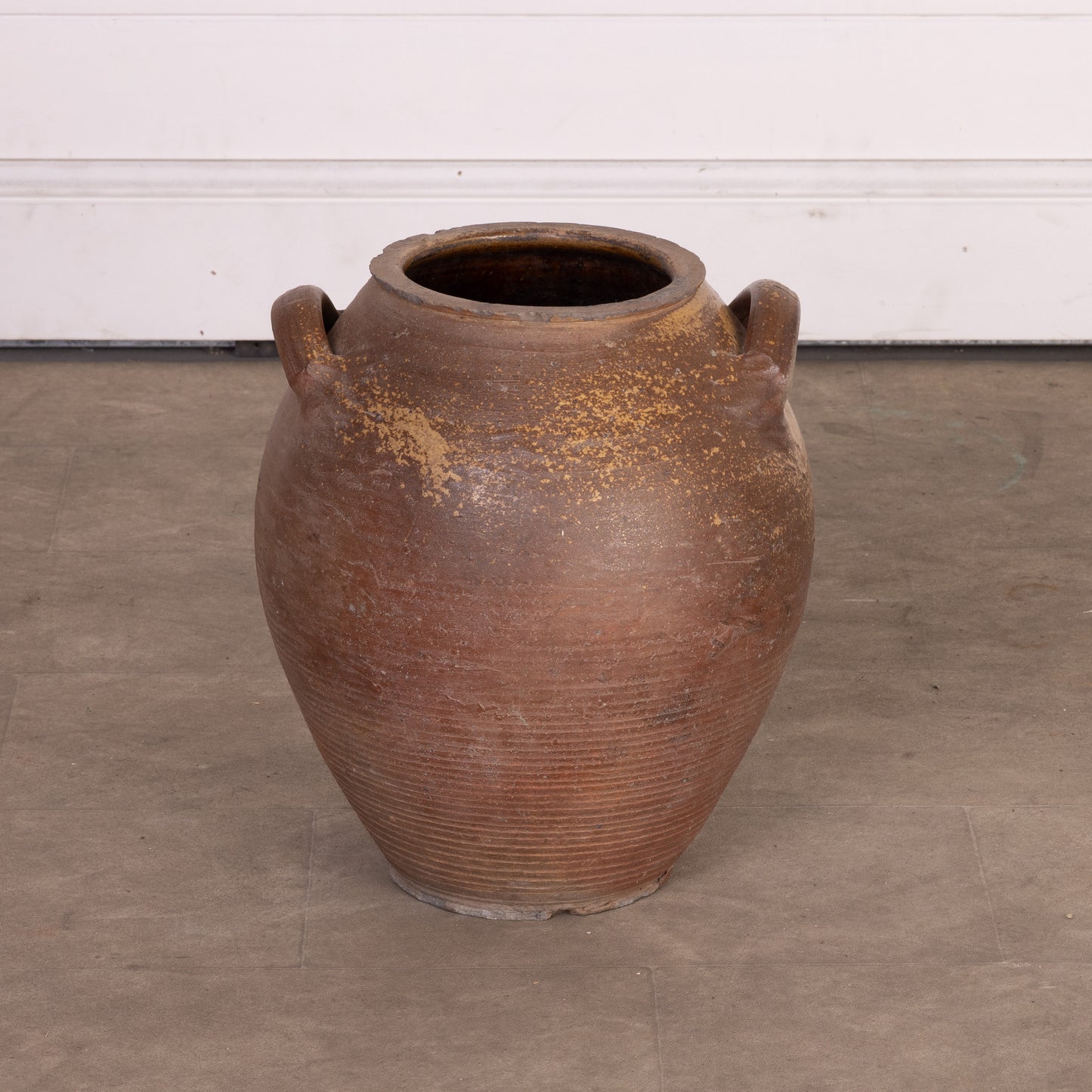Large antique French earthenware vessel from a collection sourced from L’Isle-sur-la-Sorgue, Provence