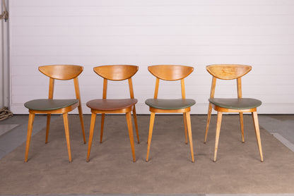 Set of 4 vintage dining chairs from Lyon