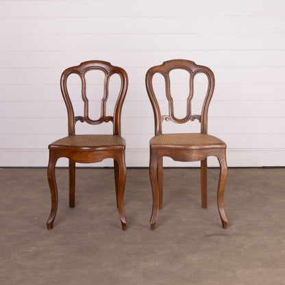 Set of 9 Antique French cane dining chairs from Provence