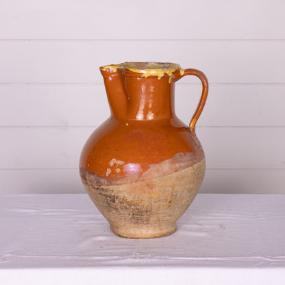 Antique French glazed pitcher from a collection from near Nyons, France