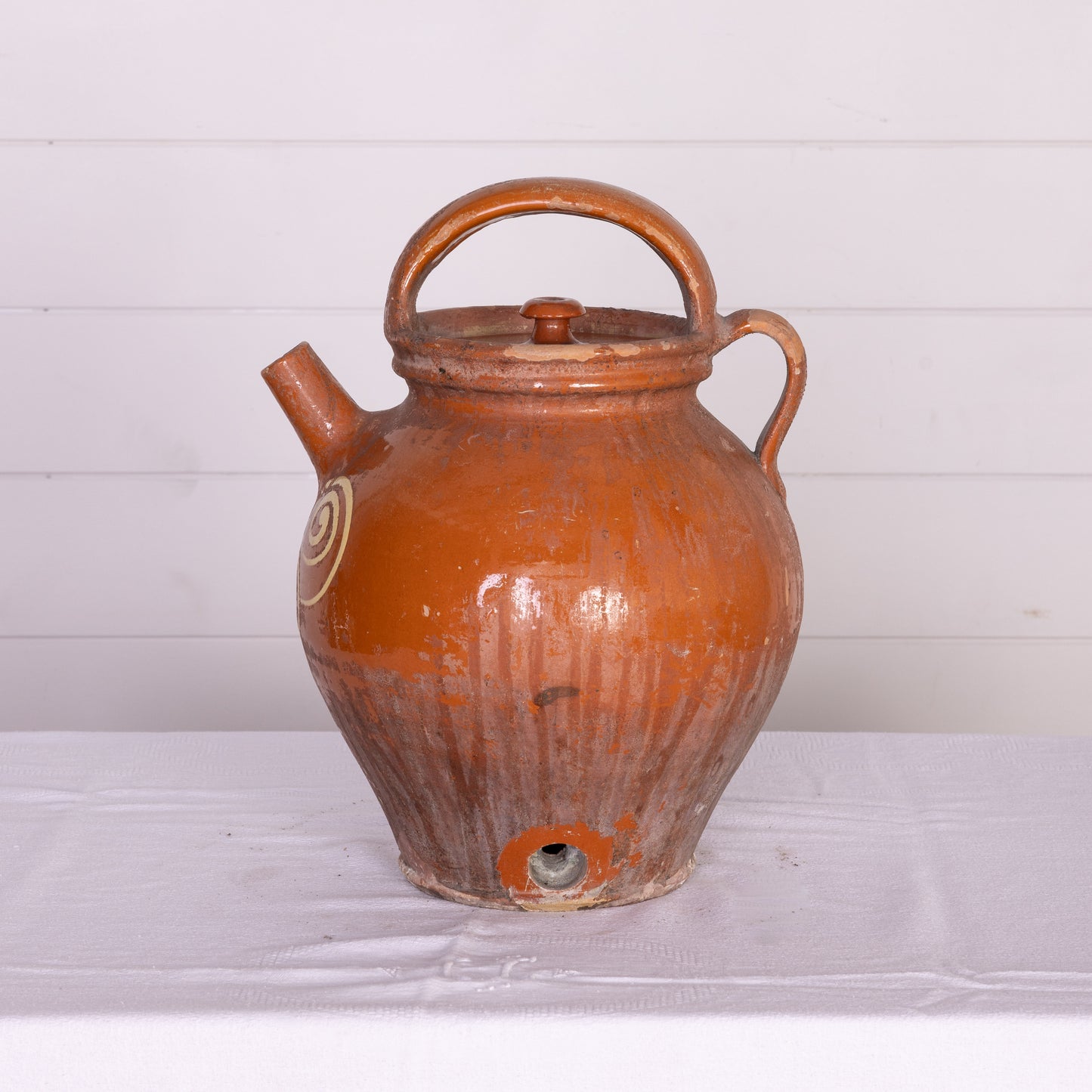 Antique French earthenware vessel from a collection sourced in L’Isle-sur-la-Sorgue, Provence