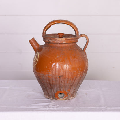 Antique French earthenware vessel from a collection sourced in L’Isle-sur-la-Sorgue, Provence