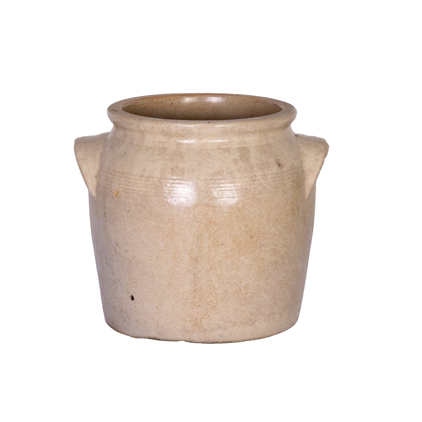 Antique French Taupe Confit Pot from a collection sources in Carpentras, France
