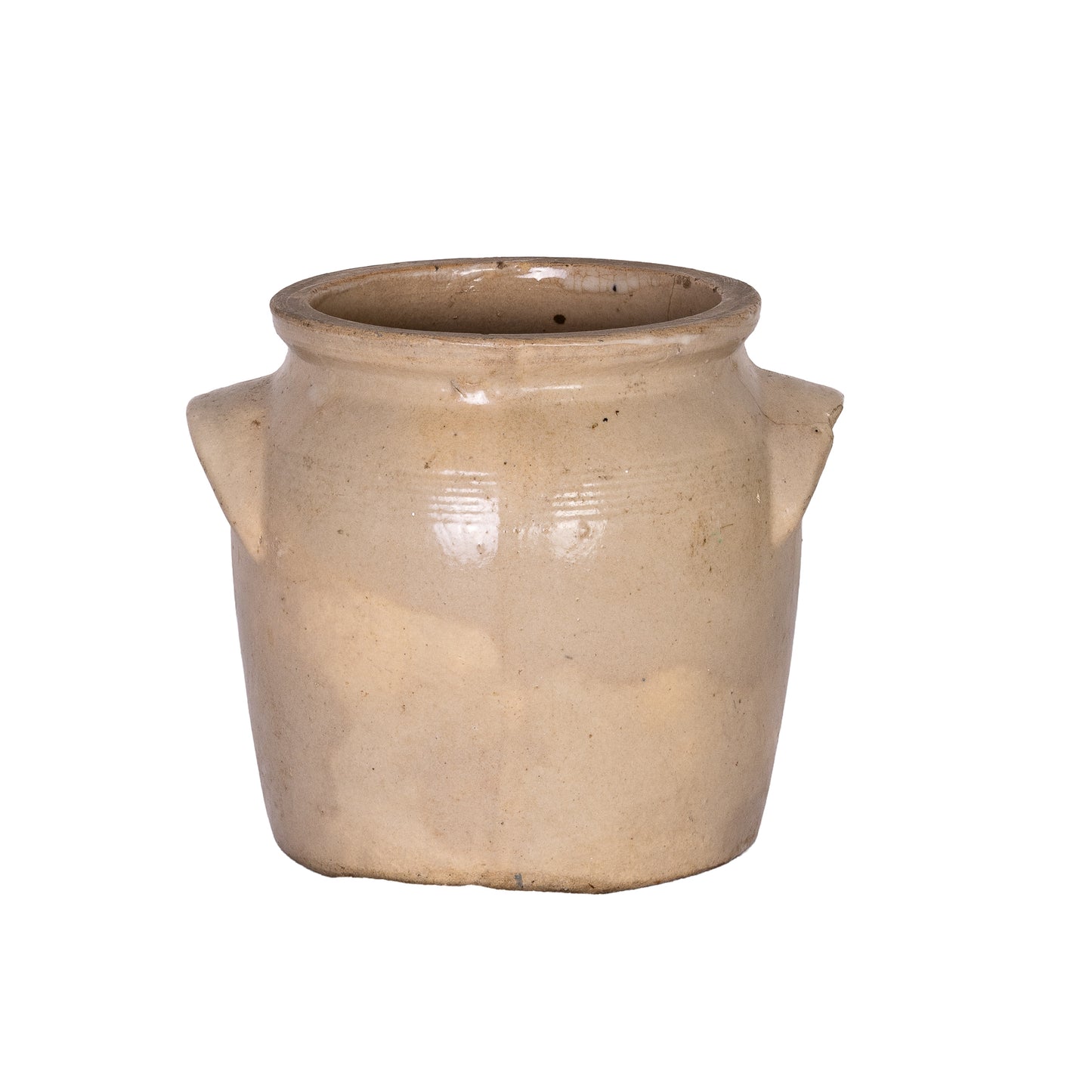 Antique French Taupe Confit Pot from a collection sources in Carpentras, France