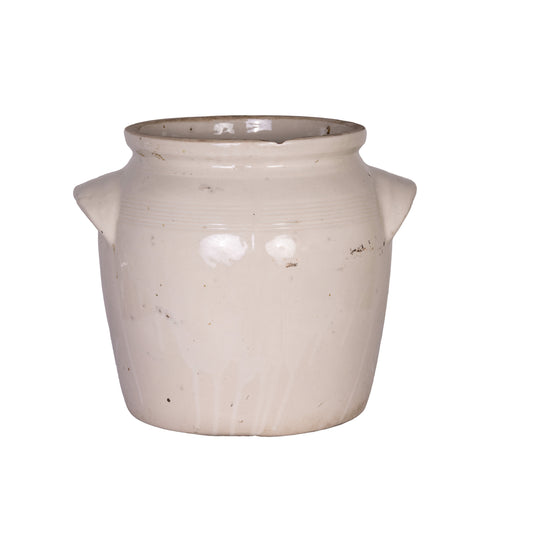 Large antique French Taupe Confit Pot from a collection sources in Carpentras, France