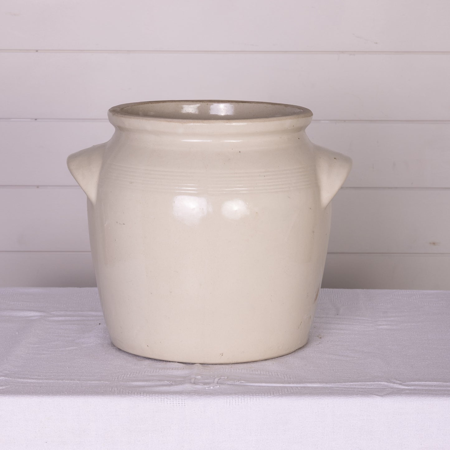 Antique French Taupe Confit Pot from a collection sources in Carpentras, France