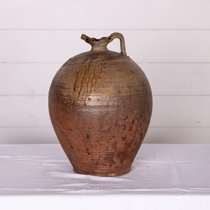 Antique French earthenware vessel from a collection sourced in Ile sur la Sorgue, Provence