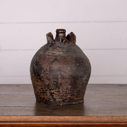 Antique French 19th Century Hand-thrown Terracotta Pot