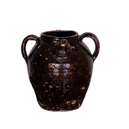 Antique French 19th Century Hand-thrown Terracotta Pot