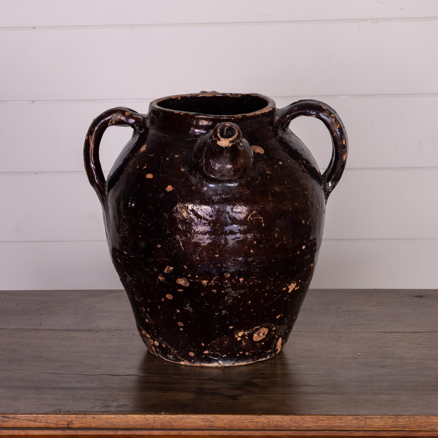 Antique French 19th Century Hand-thrown Terracotta Pot