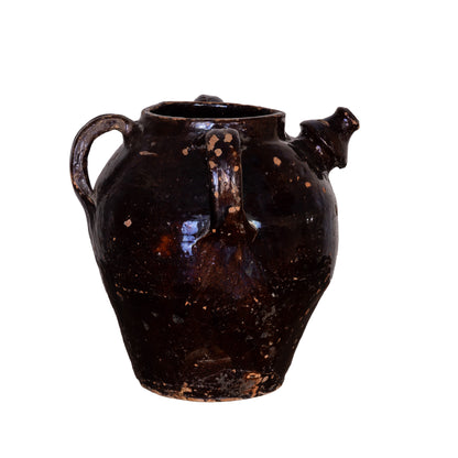Antique French 19th Century Hand-thrown Terracotta Pot
