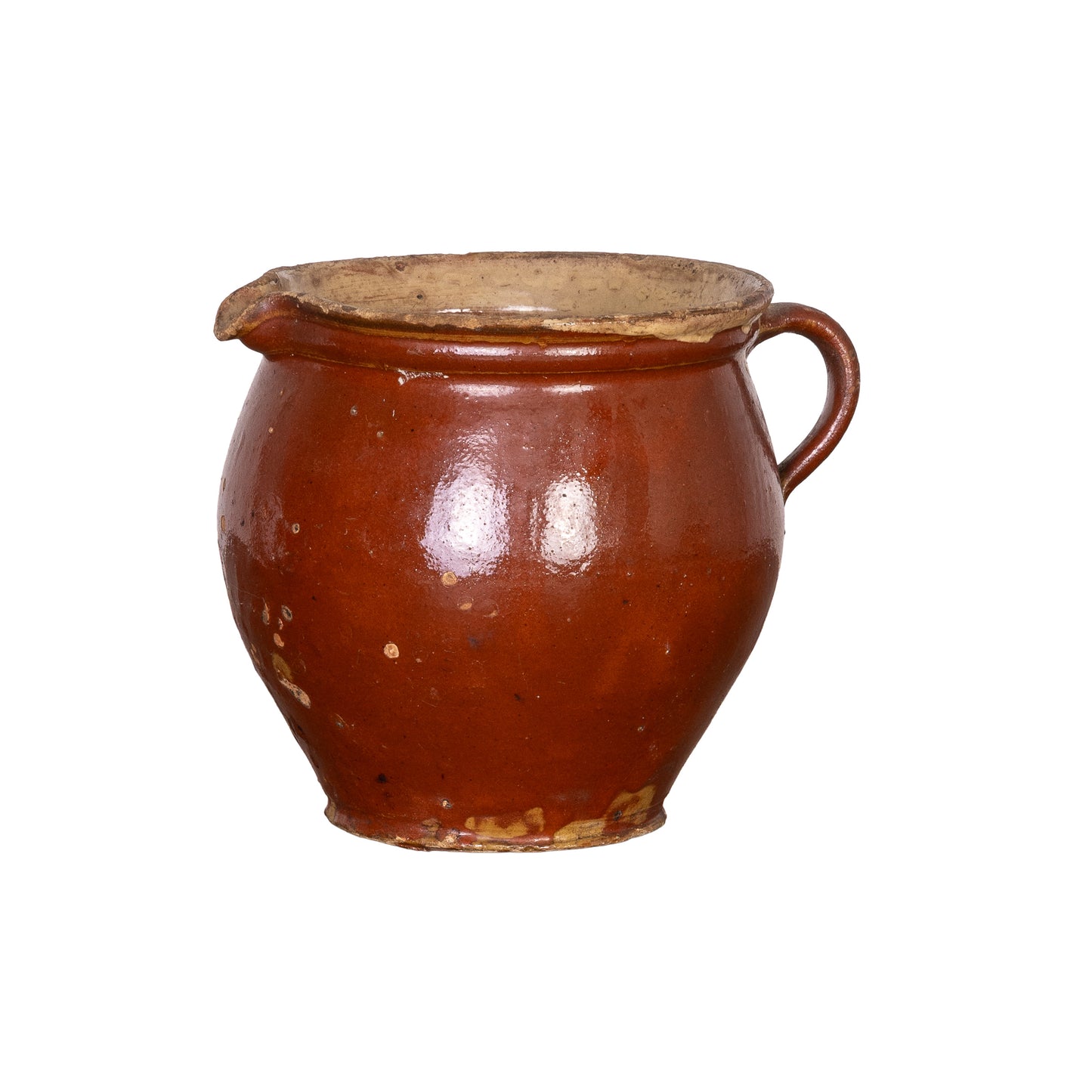 Antique French glazed pitcher from a collection from near Nyons, France