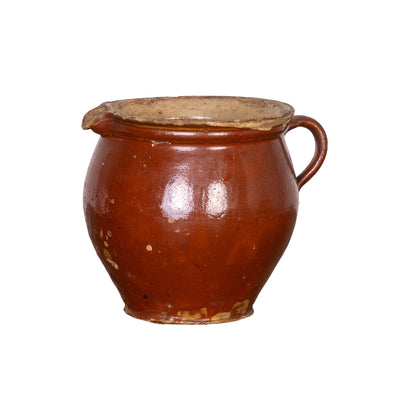 Antique French glazed pitcher from a collection from near Nyons, France