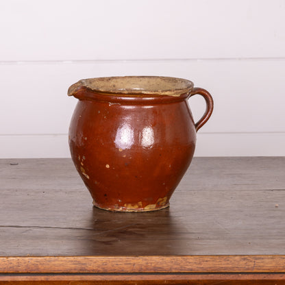 Antique French glazed pitcher from a collection from near Nyons, France