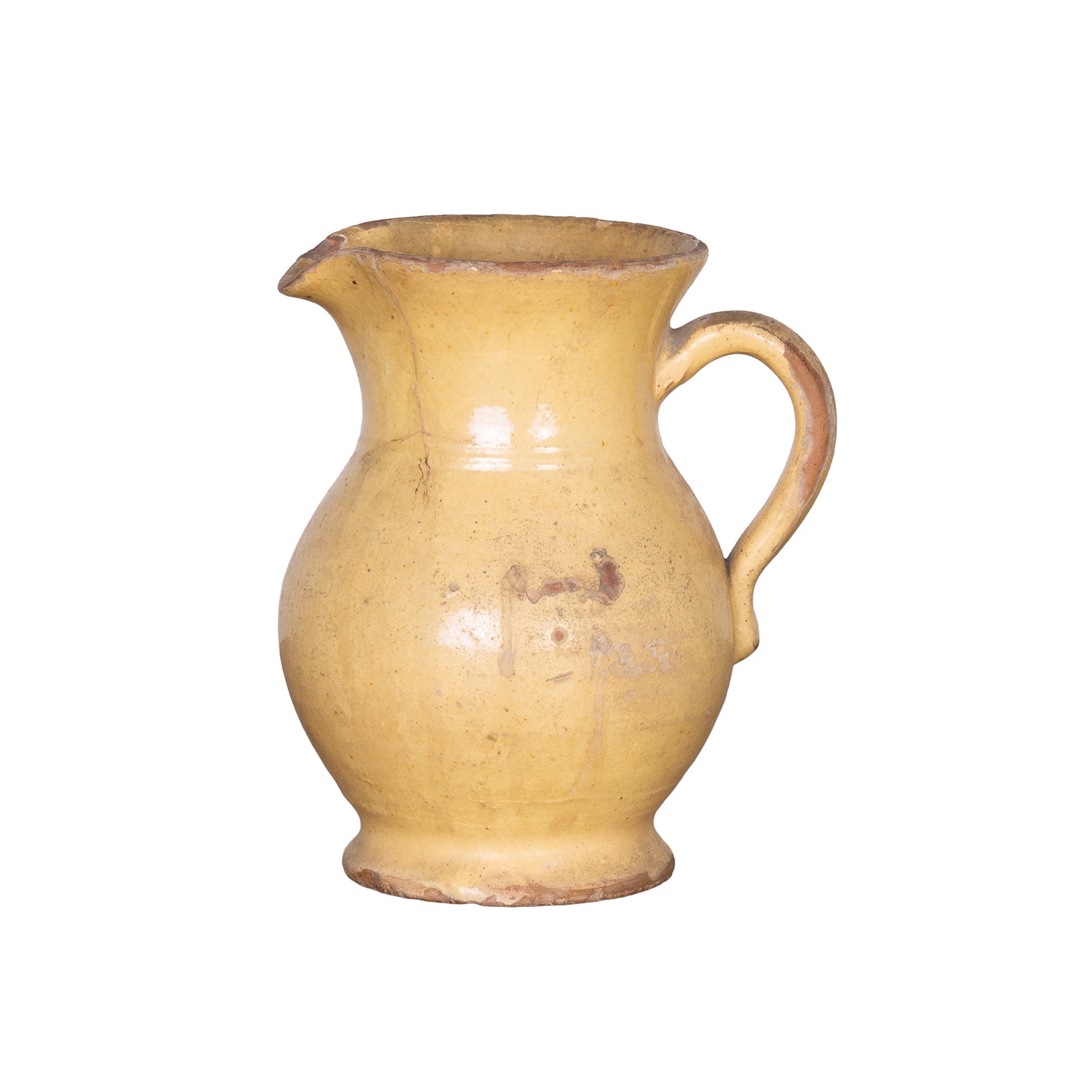 Vintage French Savoyard hand painted and glazed jug from a collection sourced near Megeve