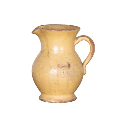 Vintage French Savoyard hand painted and glazed jug from a collection sourced near Megeve