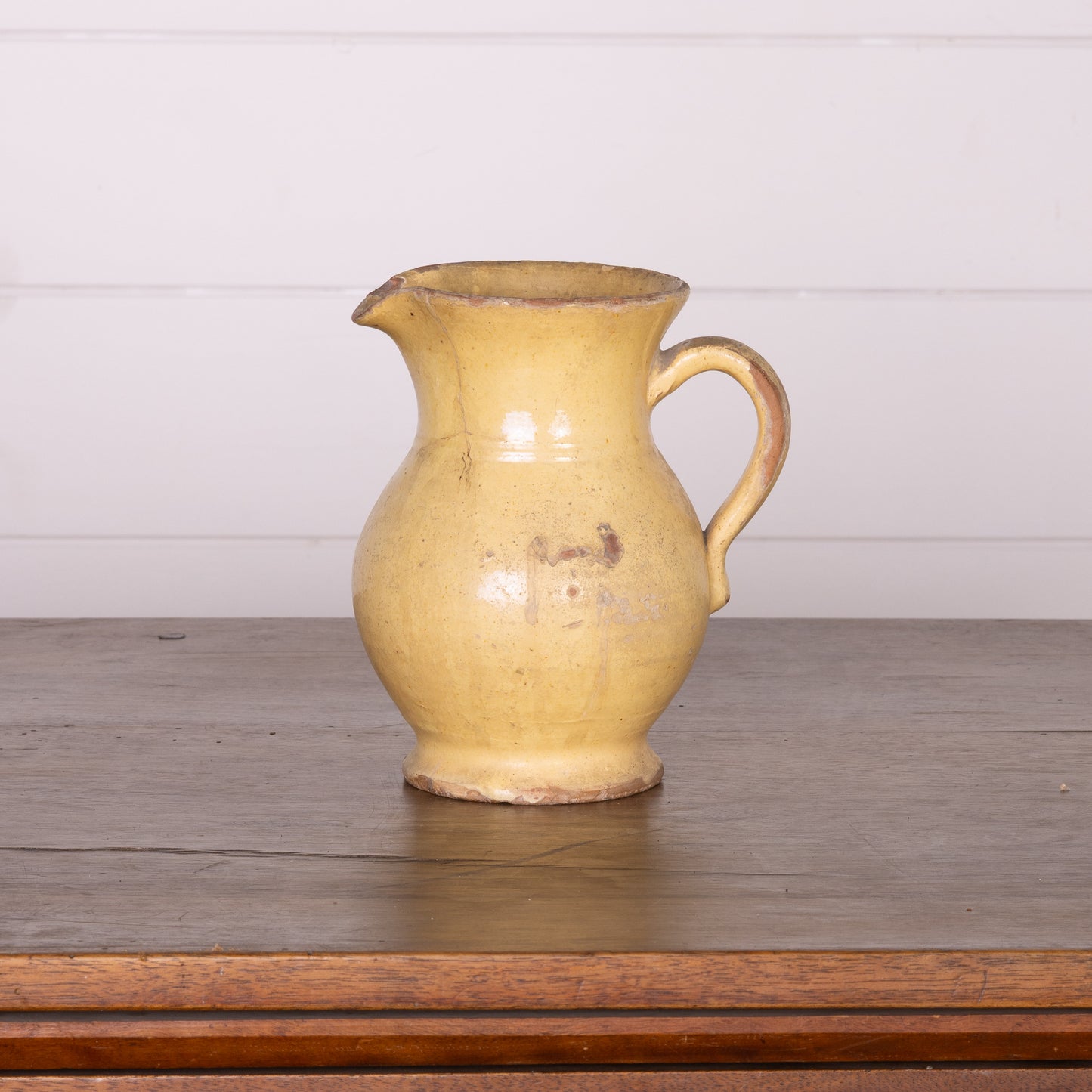 Vintage French Savoyard hand painted and glazed jug from a collection sourced near Megeve