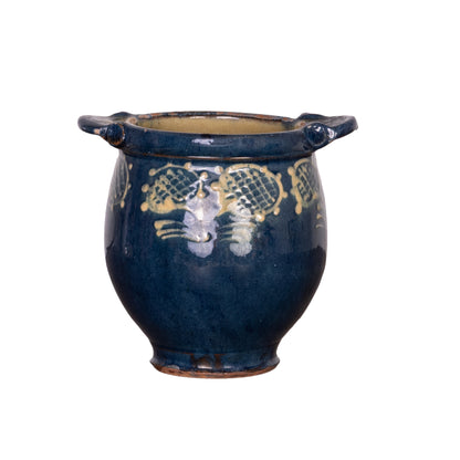 Lovely Vintage French hand painted Savoyard urn from the haute Savoie region of France