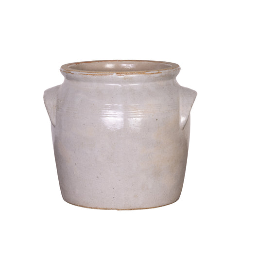 Antique French Taupe Confit Pot from a collection sources in Carpentras, France