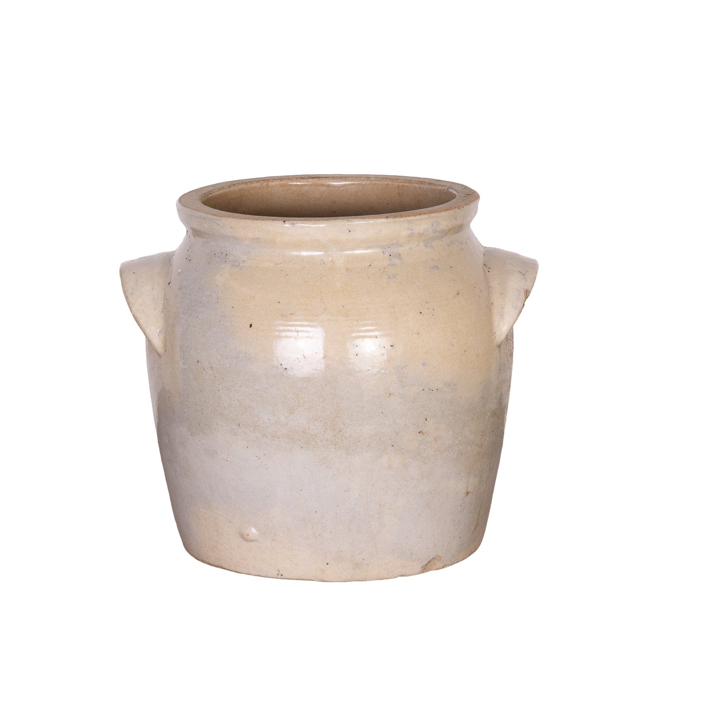 Antique French Taupe Confit Pot from a collection sources in Carpentras, France