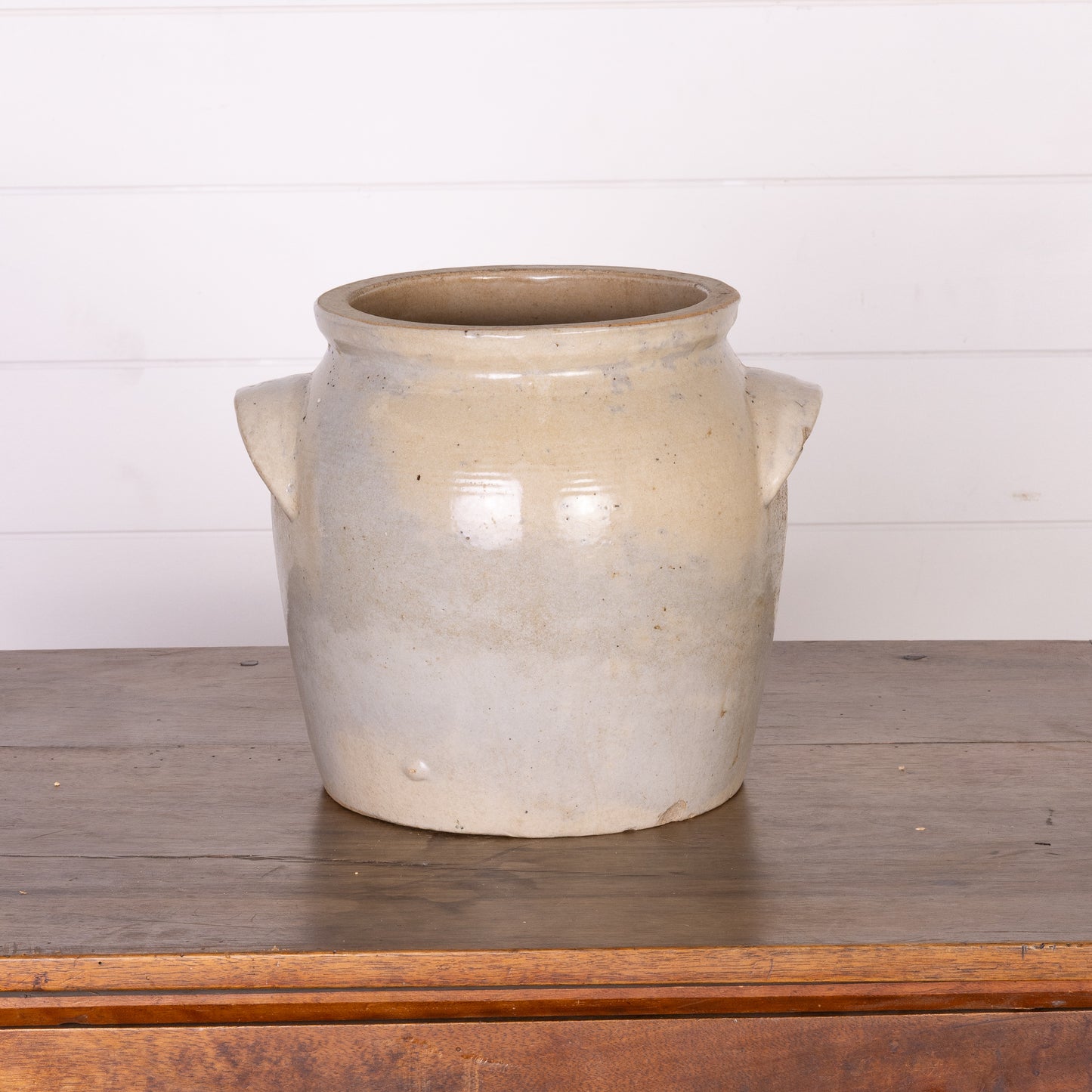 Antique French Taupe Confit Pot from a collection sources in Carpentras, France