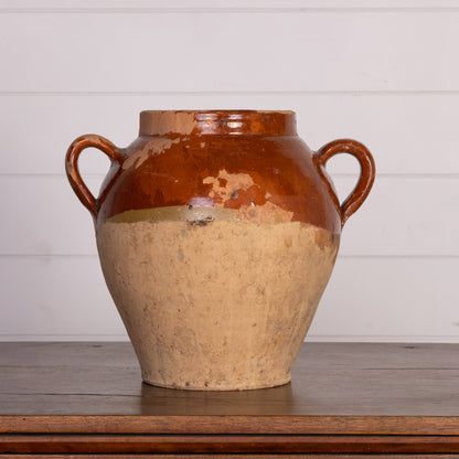Antique French 19th Century Hand-thrown Terracotta Pot